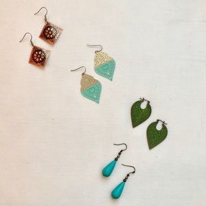 Oriental earring set! 4 PIECES like new ✨